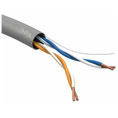 Эра Кабель UTP 2x2x24 AWG Cat5e CU PVC 305м (м) ЭРА Б0044428