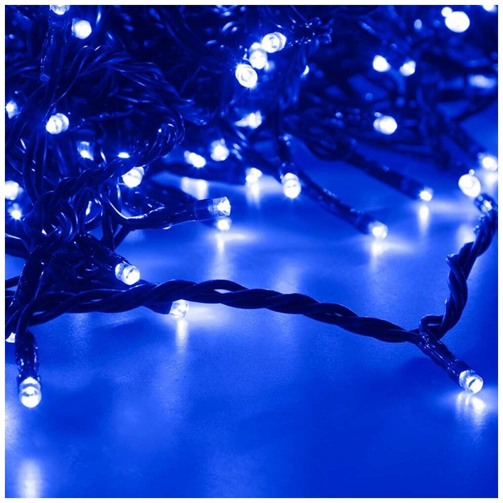 Гирлянда "КЛИП ЛАЙТ" 5 нитей х20м 665LED 40Вт 24В IP54 (с трансф.) син. 323-503 Neon-Night - фото №8