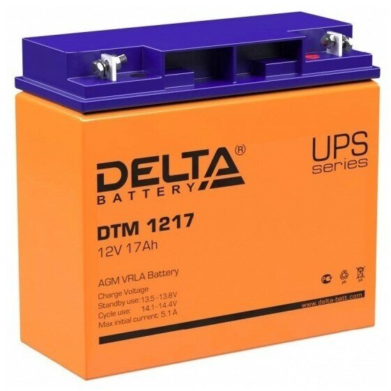 Батарея для ИБП DELTA DTM 1217 12В 17Ач