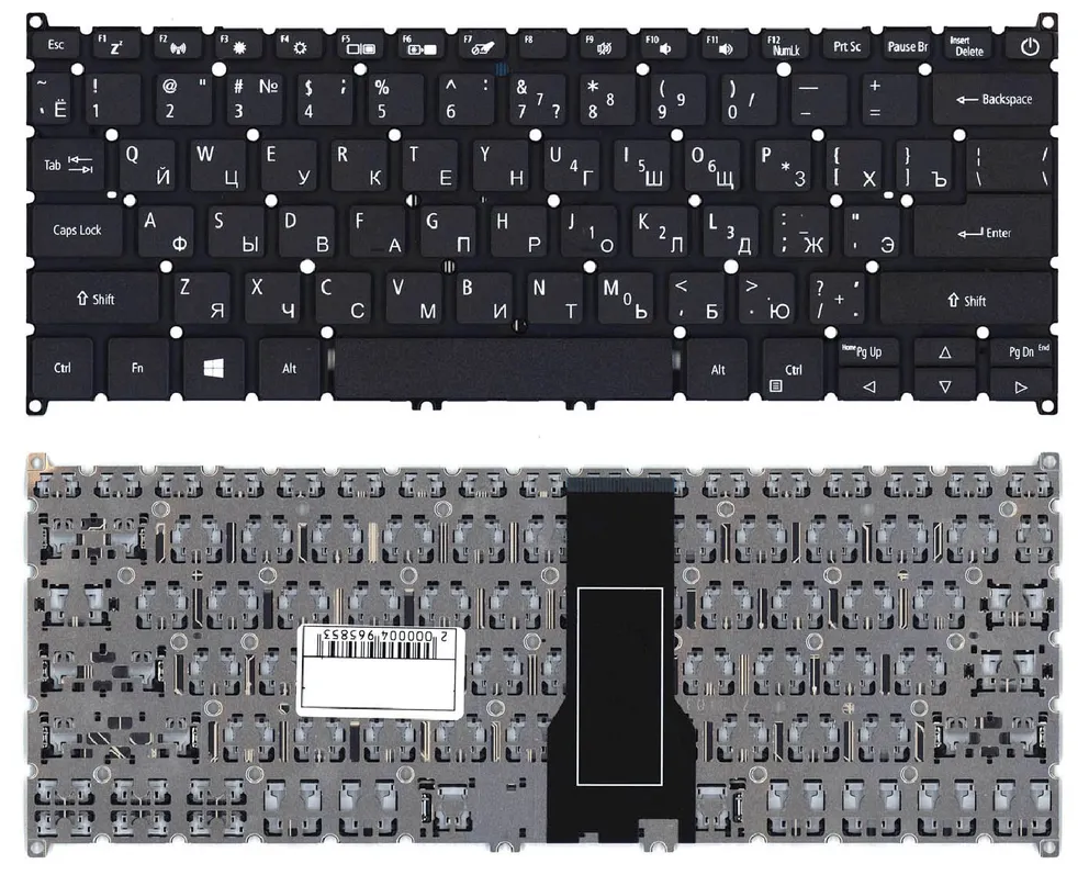 Клавиатура (keyboard) 1KAJZZ7005X для ноутбука Acer Spin 5 SP513-51, SP513-52N, SP513-52NP, SP513-53N, черная