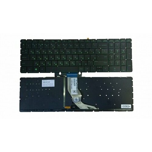 клавиатура для hp pavilion g6 1000 черная Клавиатура для ноутбука HP Pavilion 15-bs, 15-bw, 17-bs, 250 G6, 255 G6, 258 G6 черная, кнопки зелен