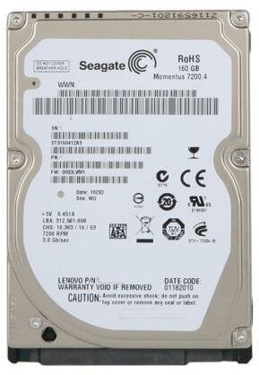 Жесткий диск Seagate ST9160412AS 160Gb 7200 SATAII 2,5" HDD