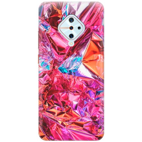 фото Re:pa накладка transparent для vivo v17 с принтом "розовая фольга"