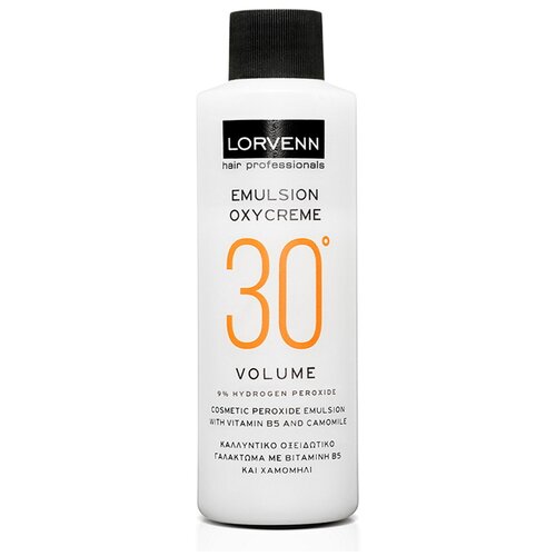 Окисляющая эмульсия 9 % LORVENN HAIR PROFESSIONALS oxycreme 30 vol 1000 мл