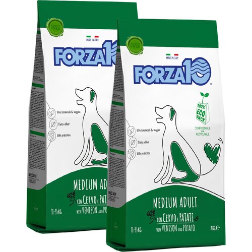 maintenance 2 FORZA10 DOG MAINTENANCE ADULT MEDIUM для взрослых собак средних пород с олениной и картофелем (2 + 2 кг)