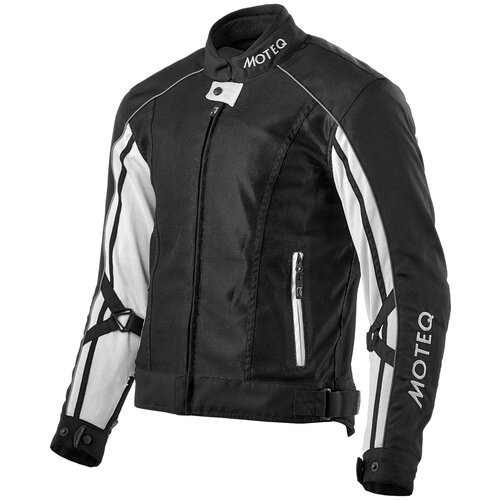 Текстильная куртка Moteq Rebel черный/белый XL (Размер производителя)