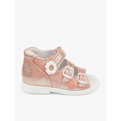 фото Сандалии тотто, натуральная кожа, анатомическая стелька, размер 26, розовый