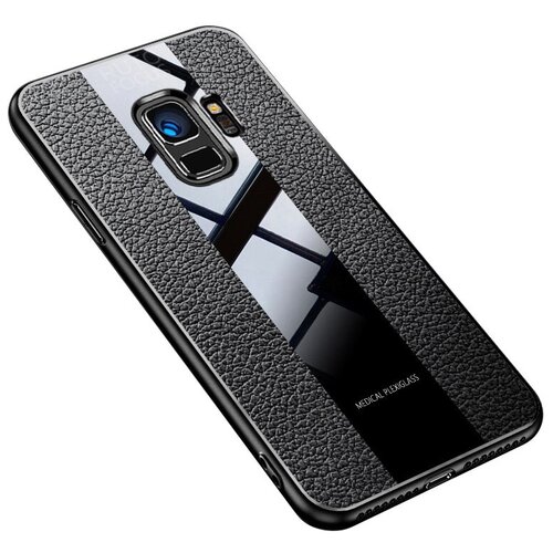 фото Чехол-накладка mypads на meizu note 9 из качественного силикона с дизайном под кожу черный