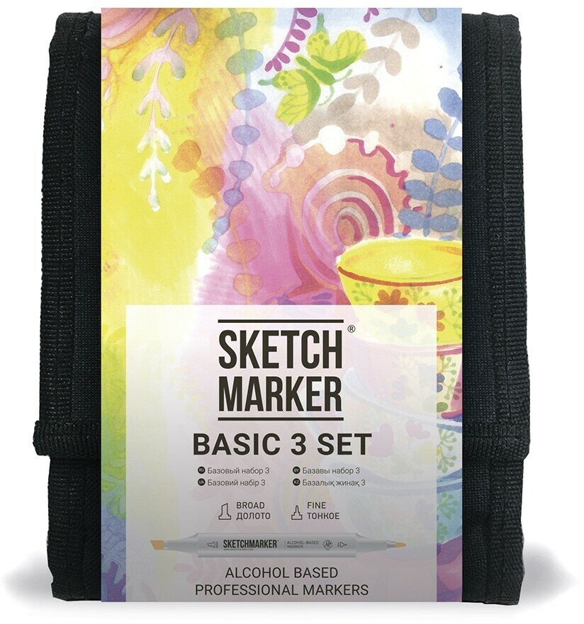 Художественный маркер SKETCHMARKER Набор маркеров SKETCHMARKER "Basic 3", 12цв. (органайзер)