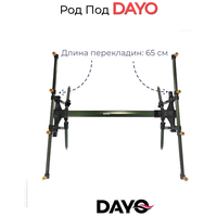 Род под DAYO, Подставка для удилищ DAYO на 4 удилища, зеленый