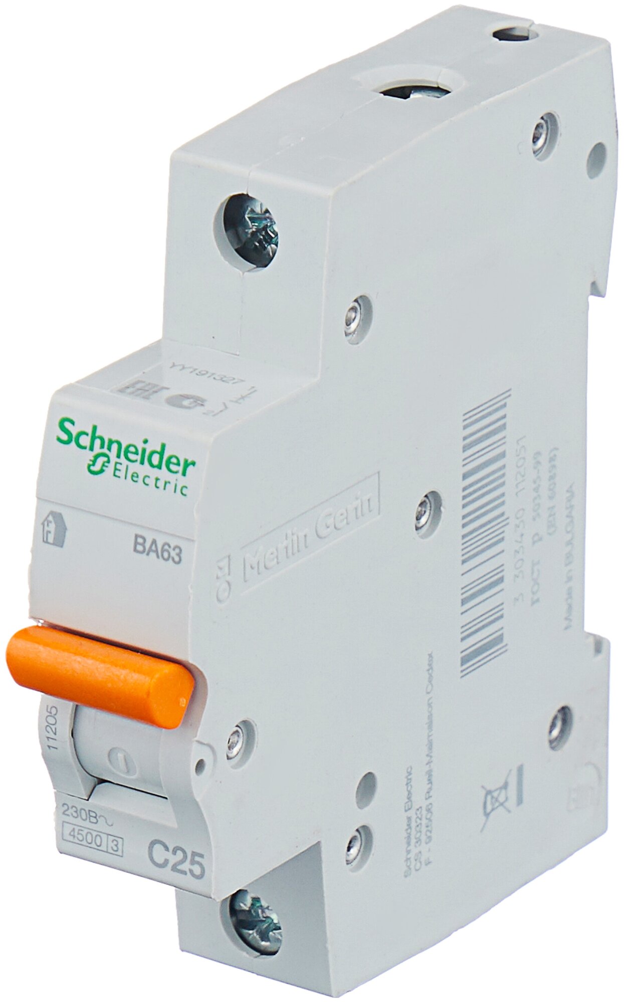   SCHNEIDER ELECTRIC 1 C 25 4.5 63  11205