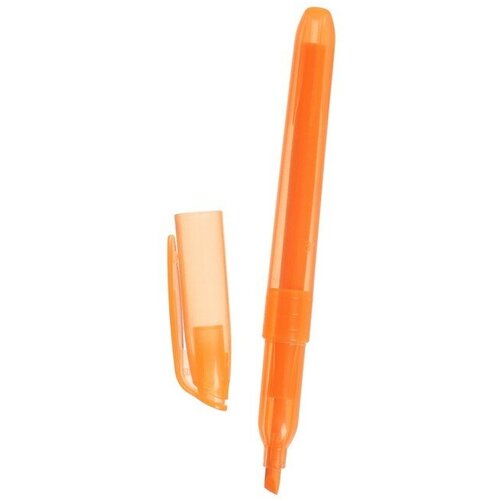 Маркер-текстовыделитель скошенный 5 мм, оранжевый(6 шт.)