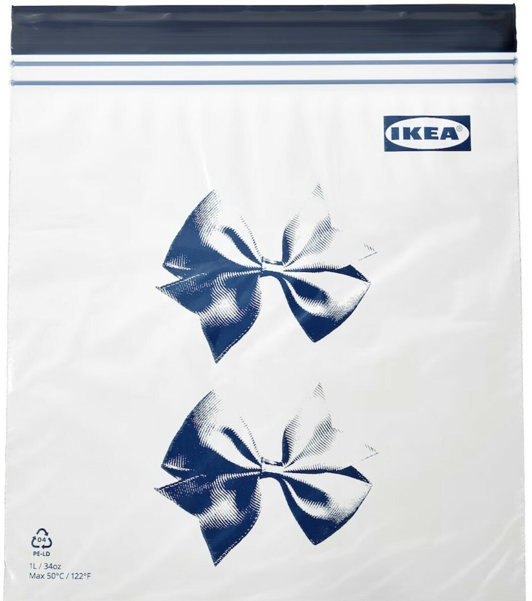 Пакеты IKEA ISTAD 1л. многоразовый пакет zip-lock, для заморозки и хранения 1л 25шт