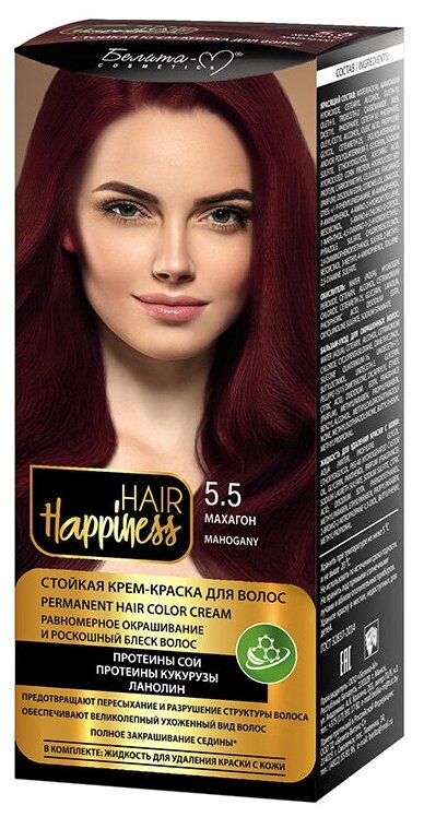 Белита-М Hair Happiness крем-краска для волос, 5.5 махагон
