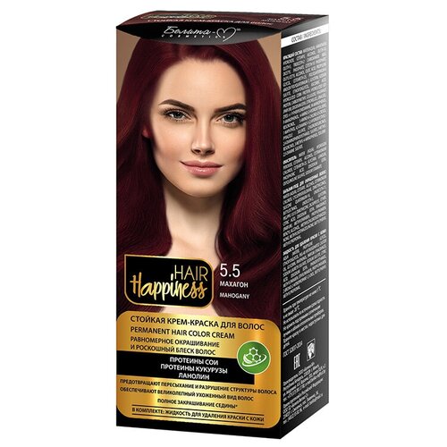 Белита-М Hair Happiness крем-краска для волос, 5.5 махагон