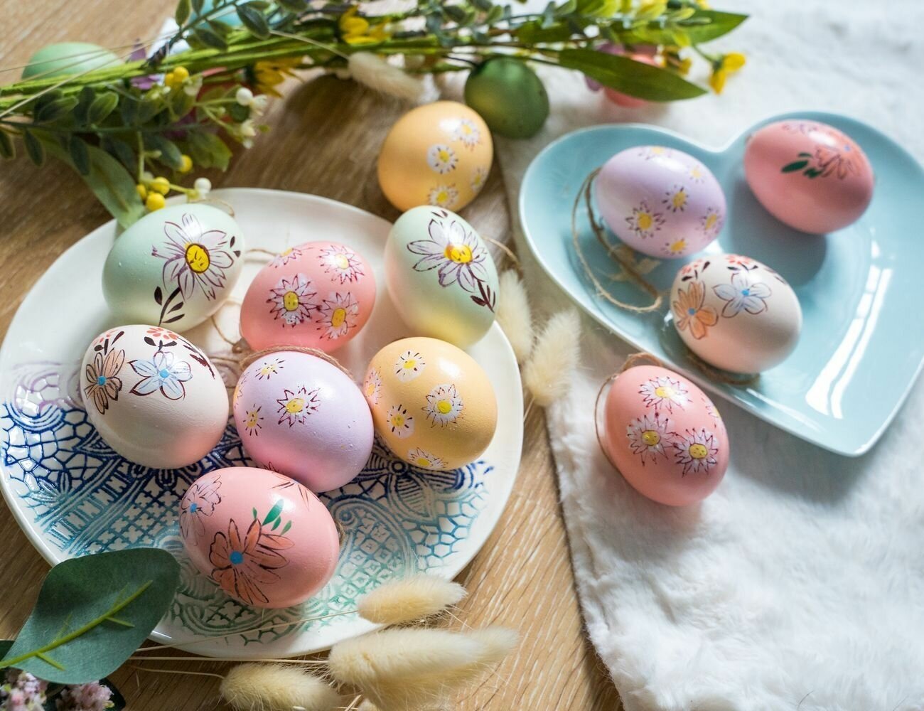 Kaemingk, Декоративные пасхальные яйца цветочный этюд, подарочный набор, 6 см (упаковка 12 шт.) 808281