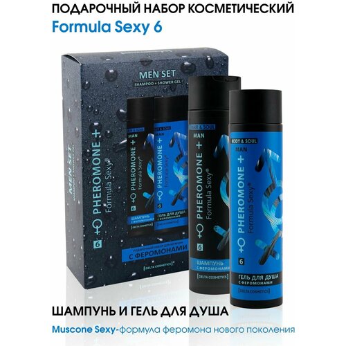 Косметический набор мужской Formula Sexy №6, гель для душа 250 мл+шампунь 250 мл