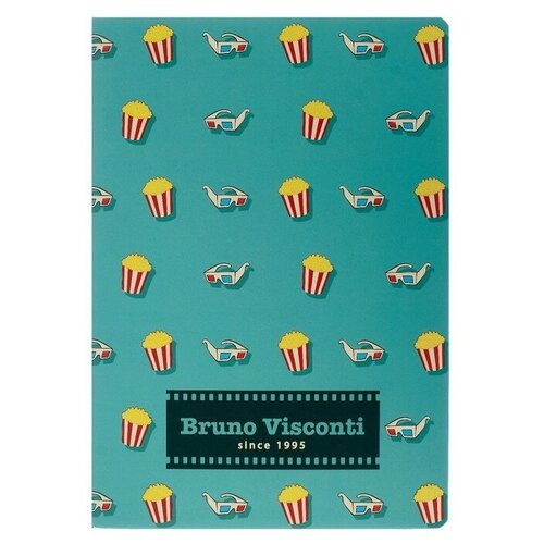 Купить Bruno Visconti Тетрадь Кинозал 7-40-001/26, клетка, 40 л., голубой, Тетради