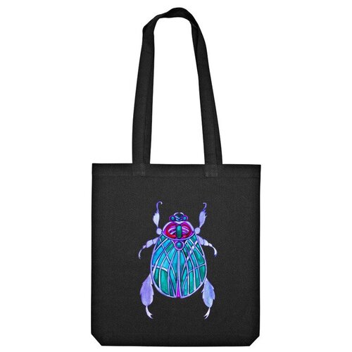 Сумка шоппер Us Basic, бирюзовый, черный сумка бирюзовый скарабей насекомое ярко синий