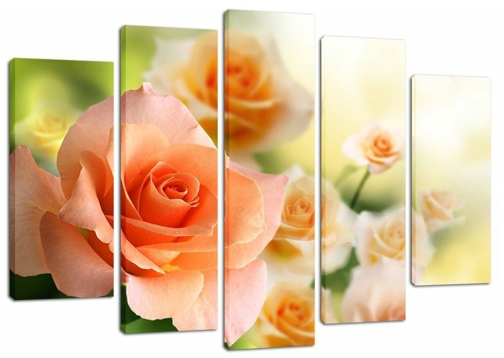 Модульная картина Decorshop 121 Розы 80*125 см