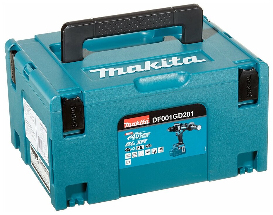 Аккумуляторная дрель-шуруповерт Makita DF001GD201 XGT BL 140/68Нм 2*2,5Ач - фото №19