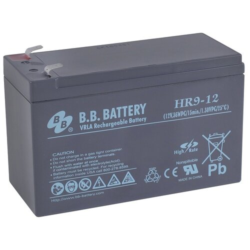 фото Батарея для ибп bb battery hr 9-12 b.b. battery