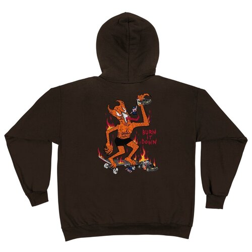 фото Толстовка thrasher burn it down hood dark chocolate / m