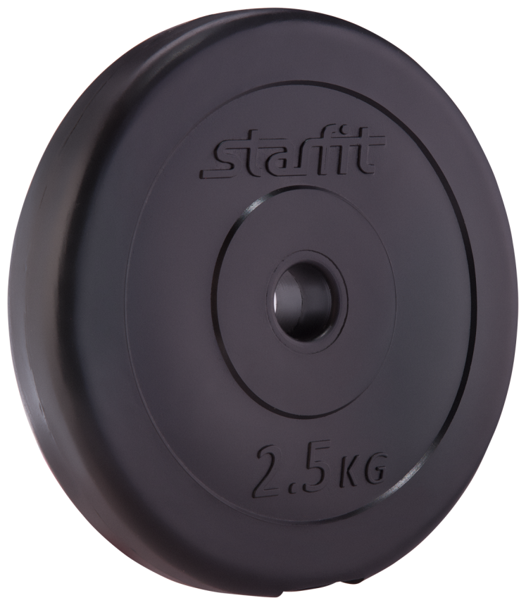 Блин Starfit BB-203 для гантели пласт. 2.5кг черный (УТ-00007181) - фото №1