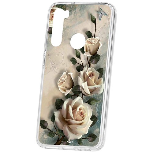 фото Чехол на xiaomi redmi note 8 kruche print белые розы кruче
