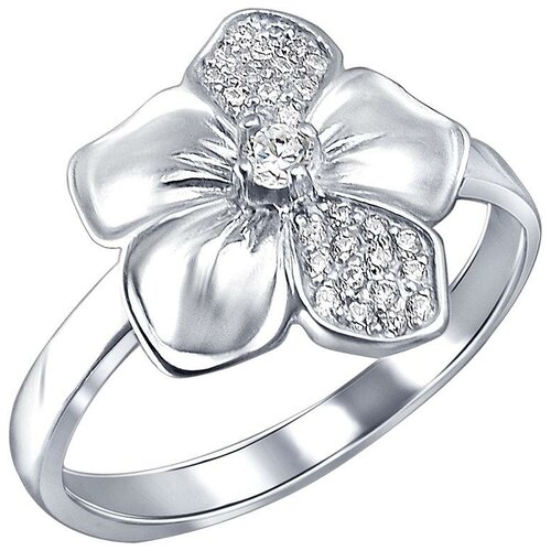 фото Эстет кольцо с 29 фианитами из серебра 01к155776, размер 19