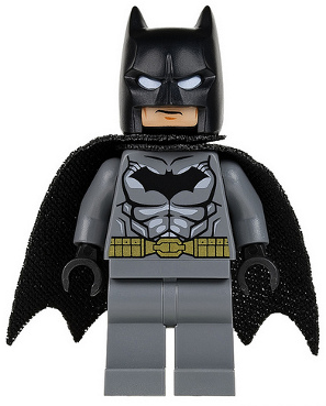 Минифигурка Lego Batman - Dark Bluish Gray Suit, Gold Belt, Black Hands, Spongy Cape sh151 NEW