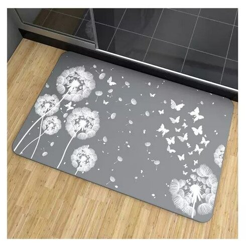 Коврик для ванной и туалета, коврик придверный противосокользящий супервпитывающий, быстросохнущий 50*70