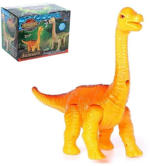 Динозавр Брахиозавр травоядный , работает от батареек, с проектором.
