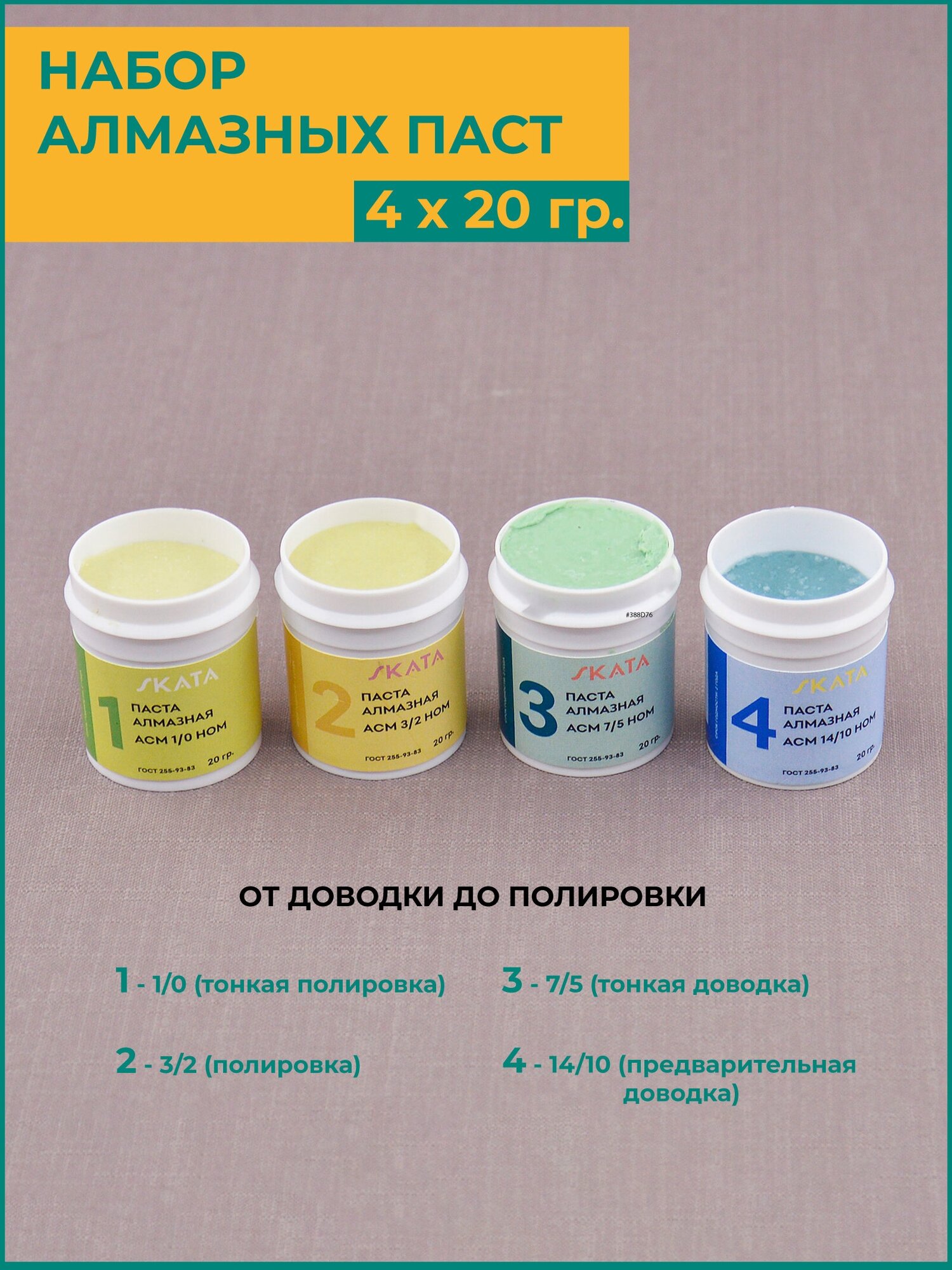 фото Набор из 4-х алмазных паст