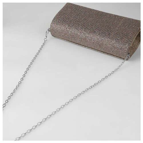 Цепочка для сумки, с карабинами, железная, 5 × 7 мм, 120 см, цвет серебряный