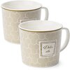 Кружки фарфоровые для чая и кофе, набор чашек APOLLO genio Dolce Vita 370 мл, 2 предмета - изображение
