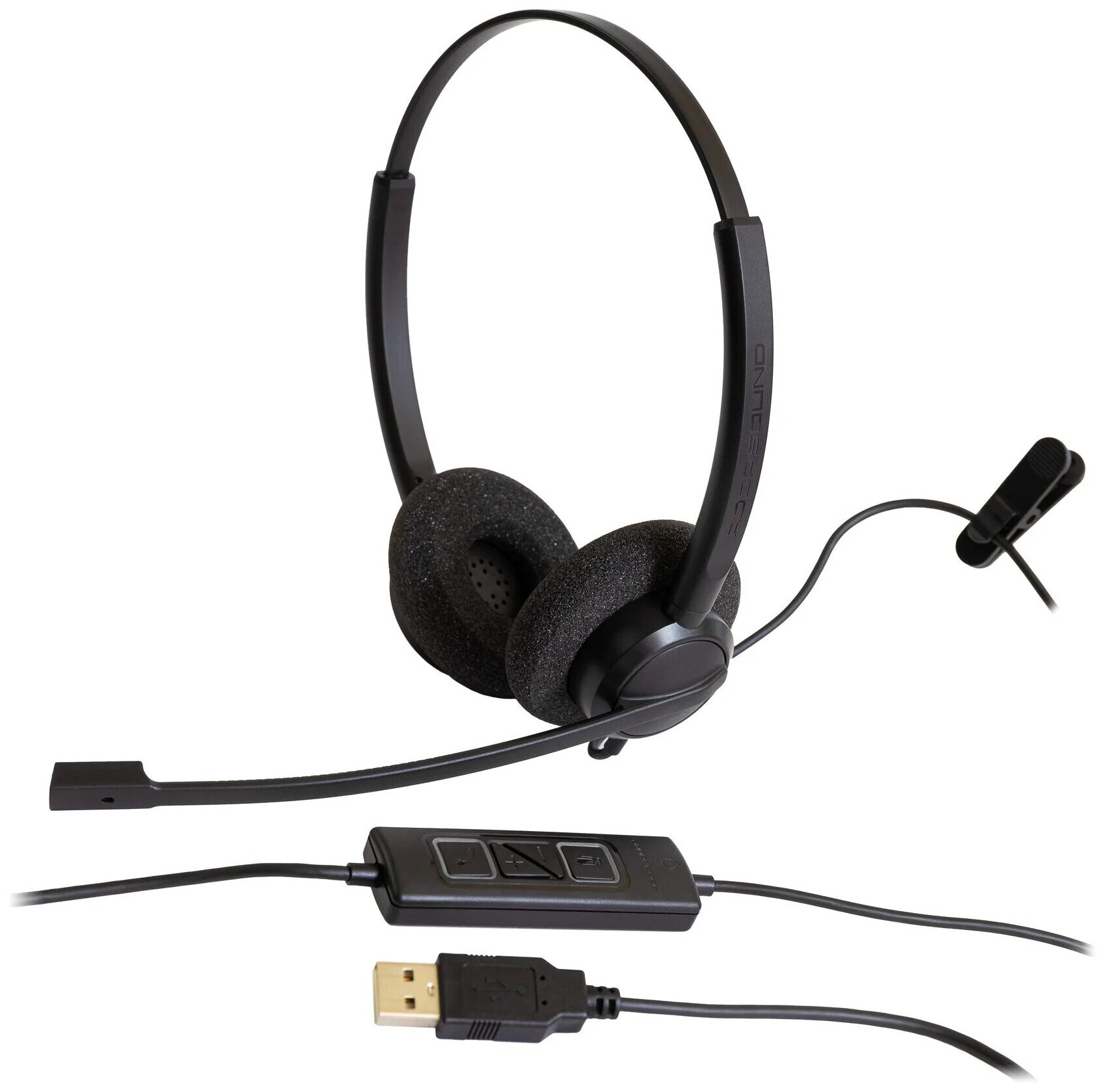 Профессиональная ADDASOUND CRYSTAL UC2732 (EPIC 832) с микрофоном USB-A гарнитура Stereo черный (black) (ADD-CRYSTAL-UC2732 (ADD-EPIC-832))