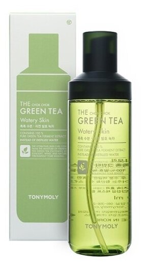 TONYMOLY Увлажняющий тоник для лица с экстрактом зеленого чая THE CHOK CHOK GREEN TEA Watery Skin, 180мл