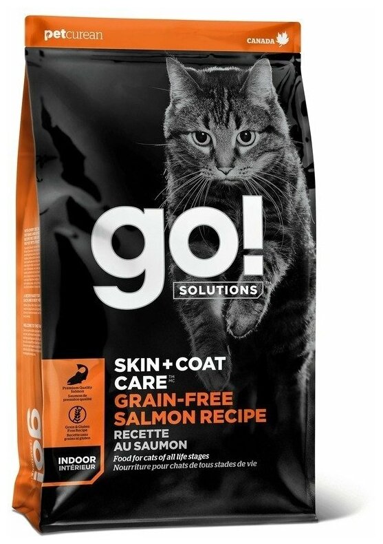 Go! Kitchen Skin + Coat Care - Сухой корм для котят и кошек с лососем, фруктами и овощами (1,36 кг) - фотография № 1