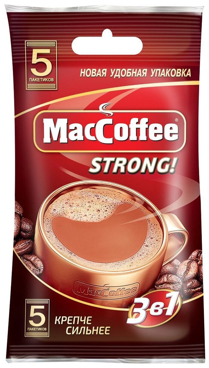 Растворимый кофе MacCoffee Strong 3 в 1, в пакетиках — купить по ...