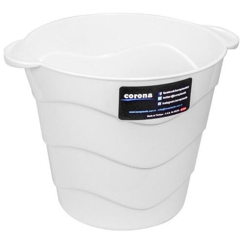 Ведерко для льда BORA Н150хD165 мм пластик белое - 1 шт