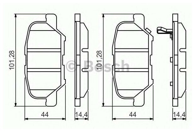 BOSCH дисковые колодки задние 0986495358