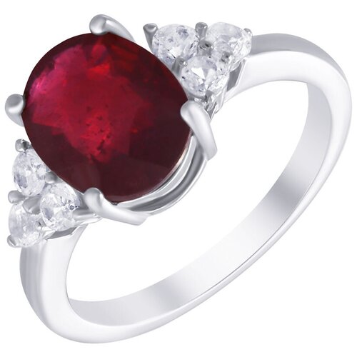 фото Element47 кольцо из серебра 925 пробы с корундами облагороженными и топазами stk-17_ko_wg, размер 16.5