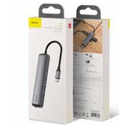 CAHUB-J0G Baseus Baseus mechanical eye Six-in-one smart HUB docking station Type-C to PD of HDMIUSB303RJ45 Ethernet port Grey 519000₽