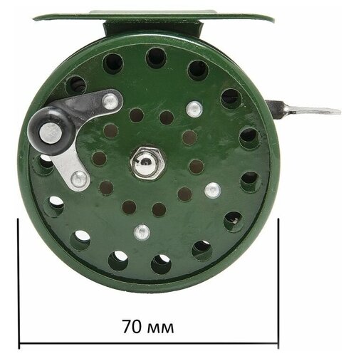 Катушка инерционная металлическая проводочная для рыбалки