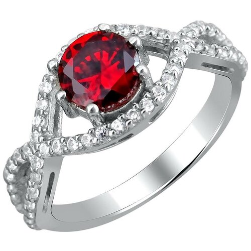 фото Эстет кольцо с фианитами из серебра 01к2511682-1, размер 16.5