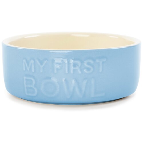 Миска керамическая для собак и кошек SCRUFFS "My First Bowl", голубая, 13х13х5см, 400мл (Великобритания)