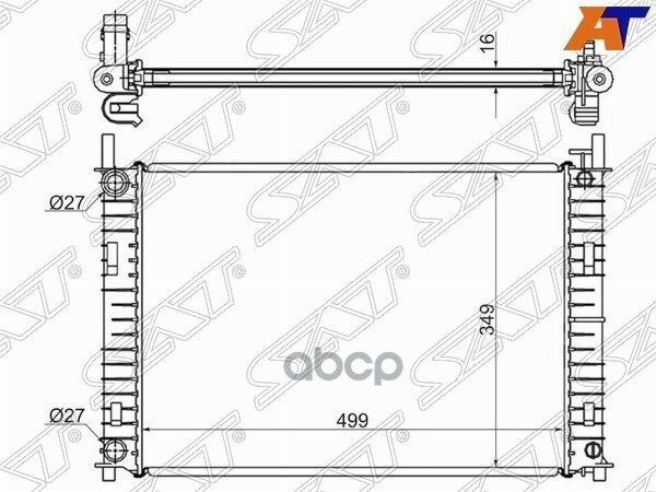 Радиатор Ford Fiesta 02-05 / Fusion 02-12 / Mazda Demio 02-07 / 2 02-07 Sat арт. FD0008-1