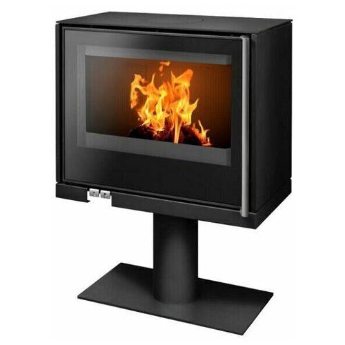 Печь-камин Polar Osaka 50, черная сталь, с опорой