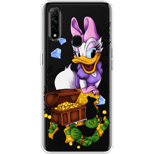 Силиконовый чехол на Oppo A31 / Оппо А31 Rich Daisy Duck, прозрачный силиконовый чехол на oppo a31 оппо а31 акварель